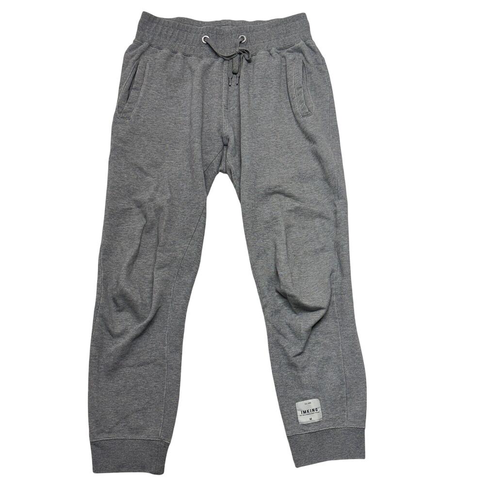 Imking Pants Large Mens Gray Jogger Sweatpants Training Gym Running Workout